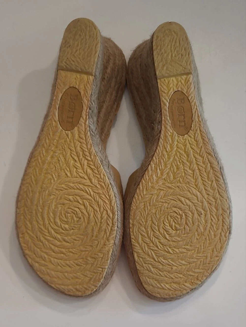Born Drilles Espadrille Wedge Sandals Pattern Crossover Strap Slip On Open Heel